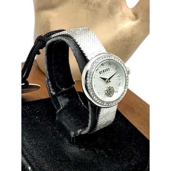 Versus by Versace Women's Watch VSPZJ0421 Silver Dial Mesh Steel Band 28mm - Picture 14 of 14